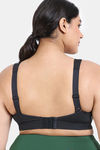 Zelocity True Curv High Impact Quick Dry Sports Bra - Jet Black — thumbnail 2